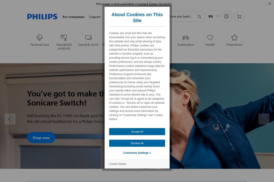 Philips CA homepage