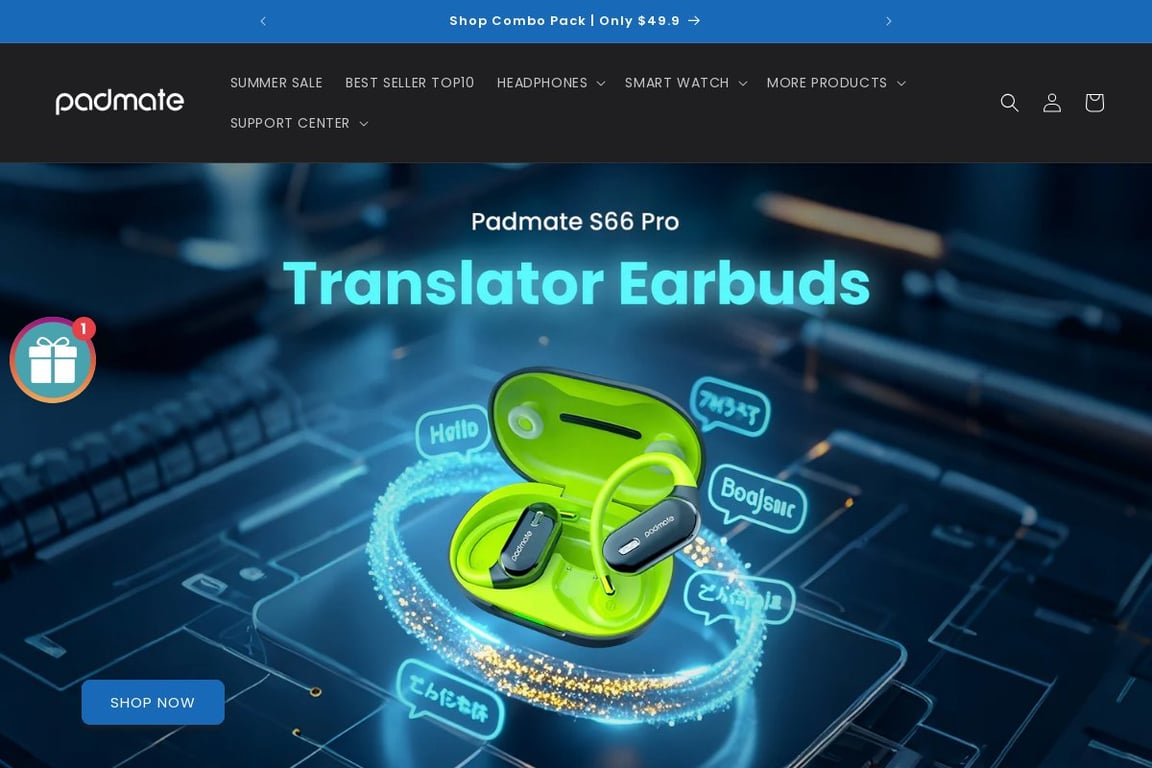 Padmate homepage