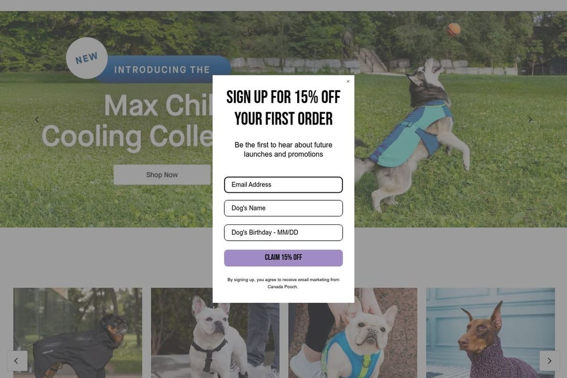 Canada Pooch homepage