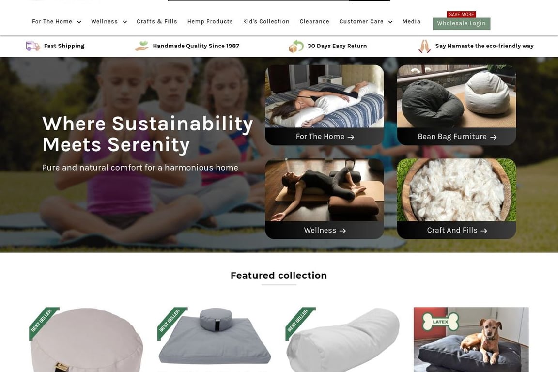Bean Products homepage