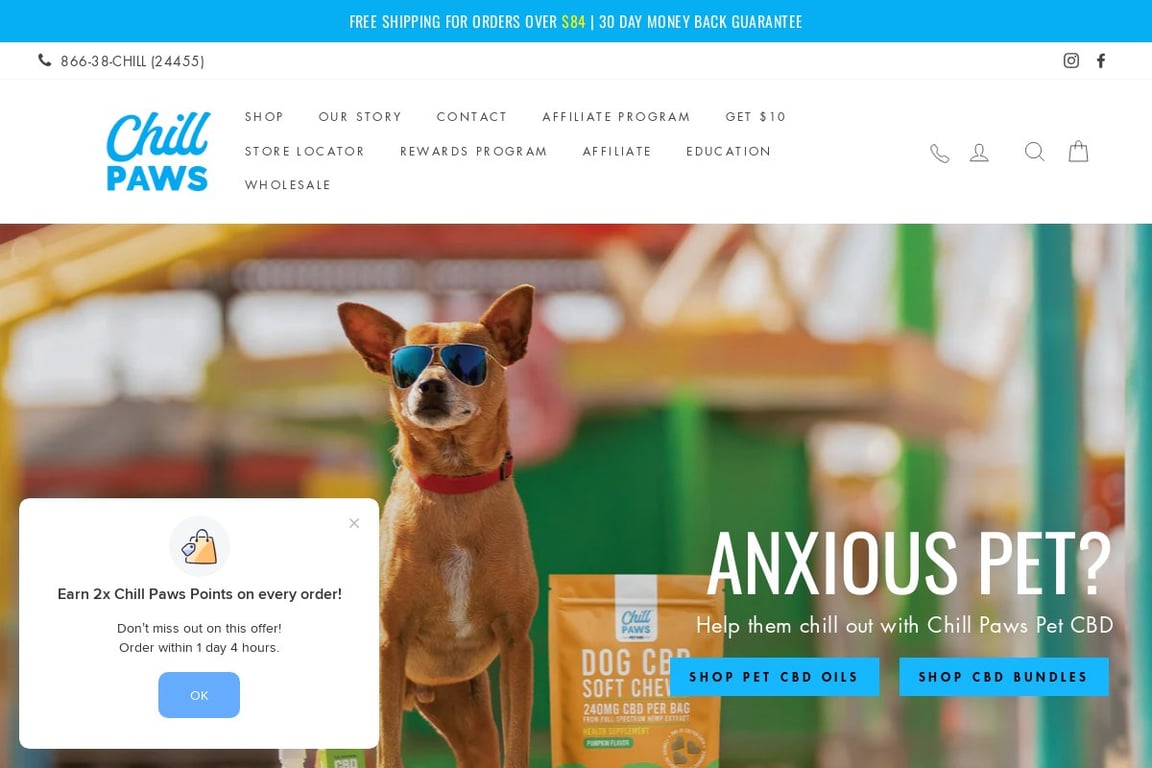 Chill Paws homepage