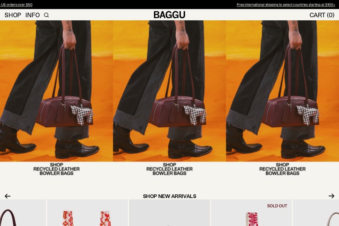 BAGGU homepage
