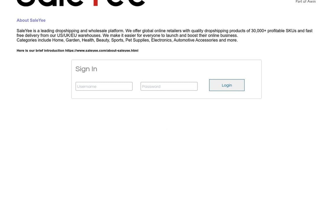 SaleYee affiliate program signup page