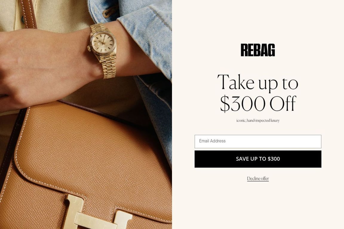 Rebag homepage