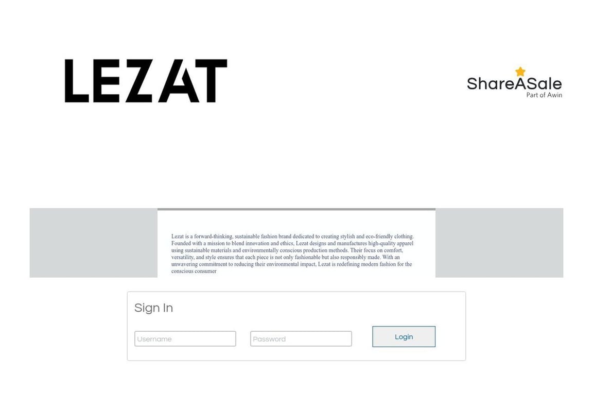 Lezat affiliate program signup page