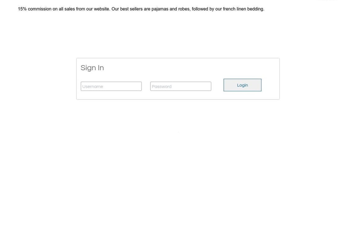 SUNDAY MORNING HOME affiliate program signup page