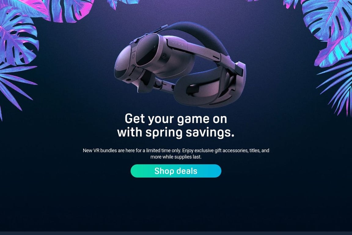 HTC VIVE homepage