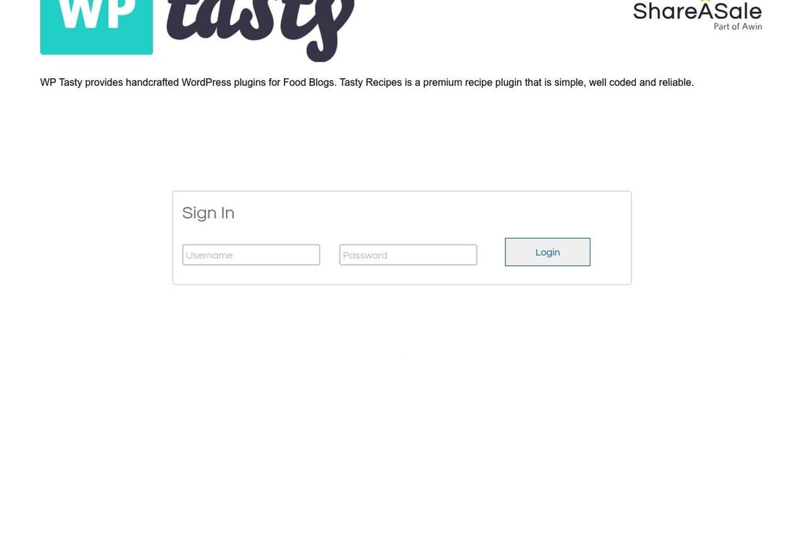 WP Tasty affiliate program signup page