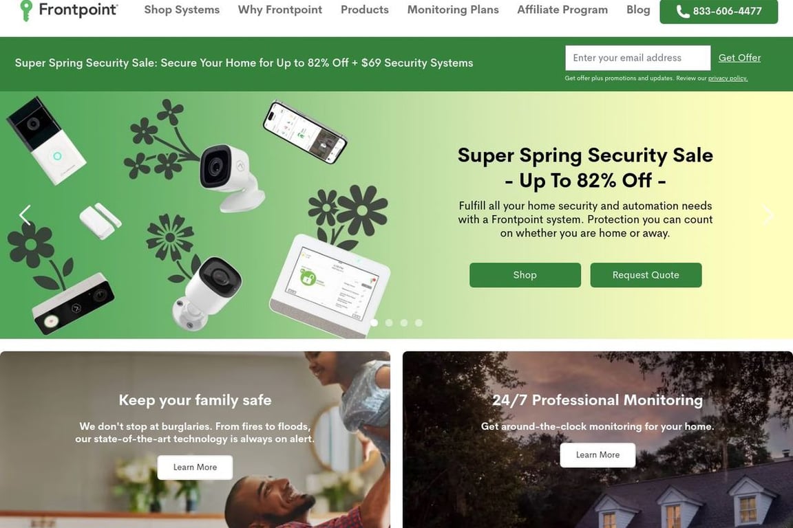 Frontpoint homepage