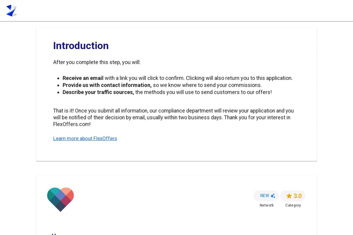 EHarmony.com affiliate program signup page