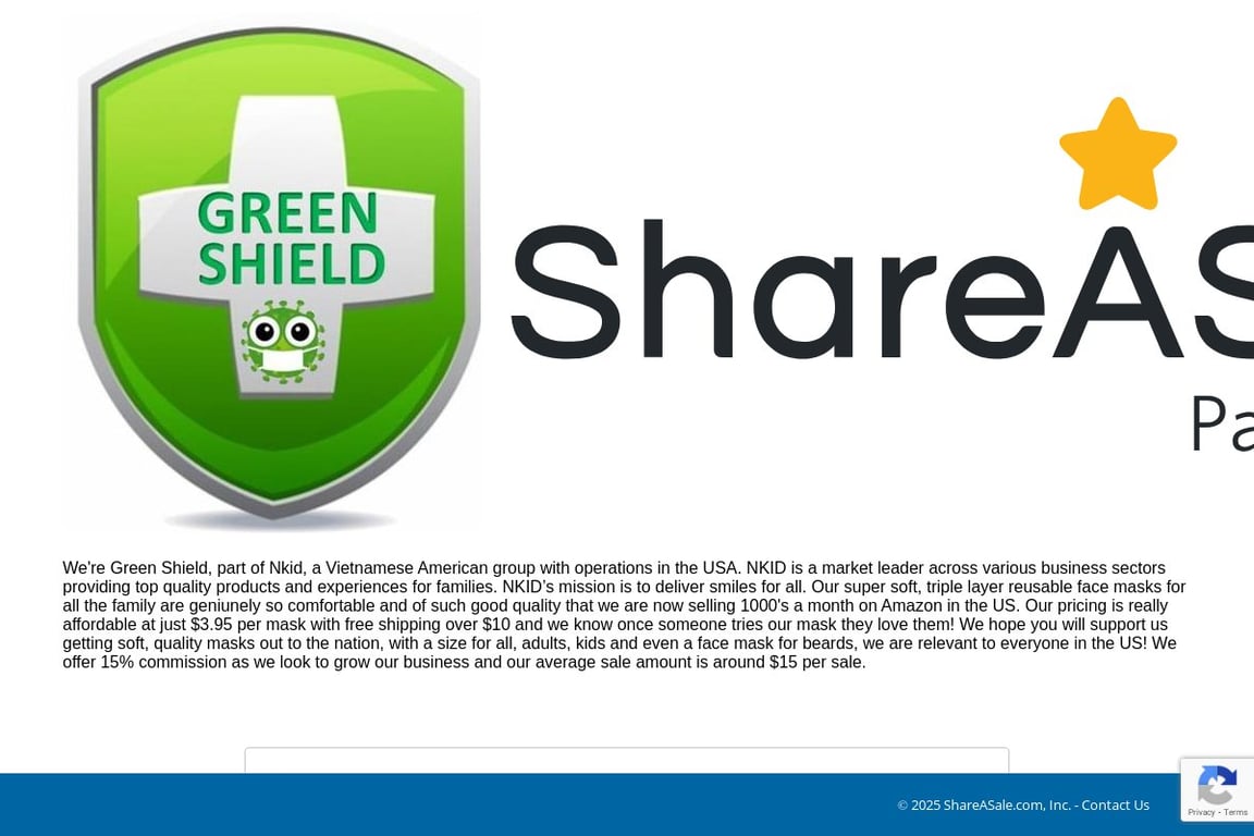 Green Shield affiliate program signup page