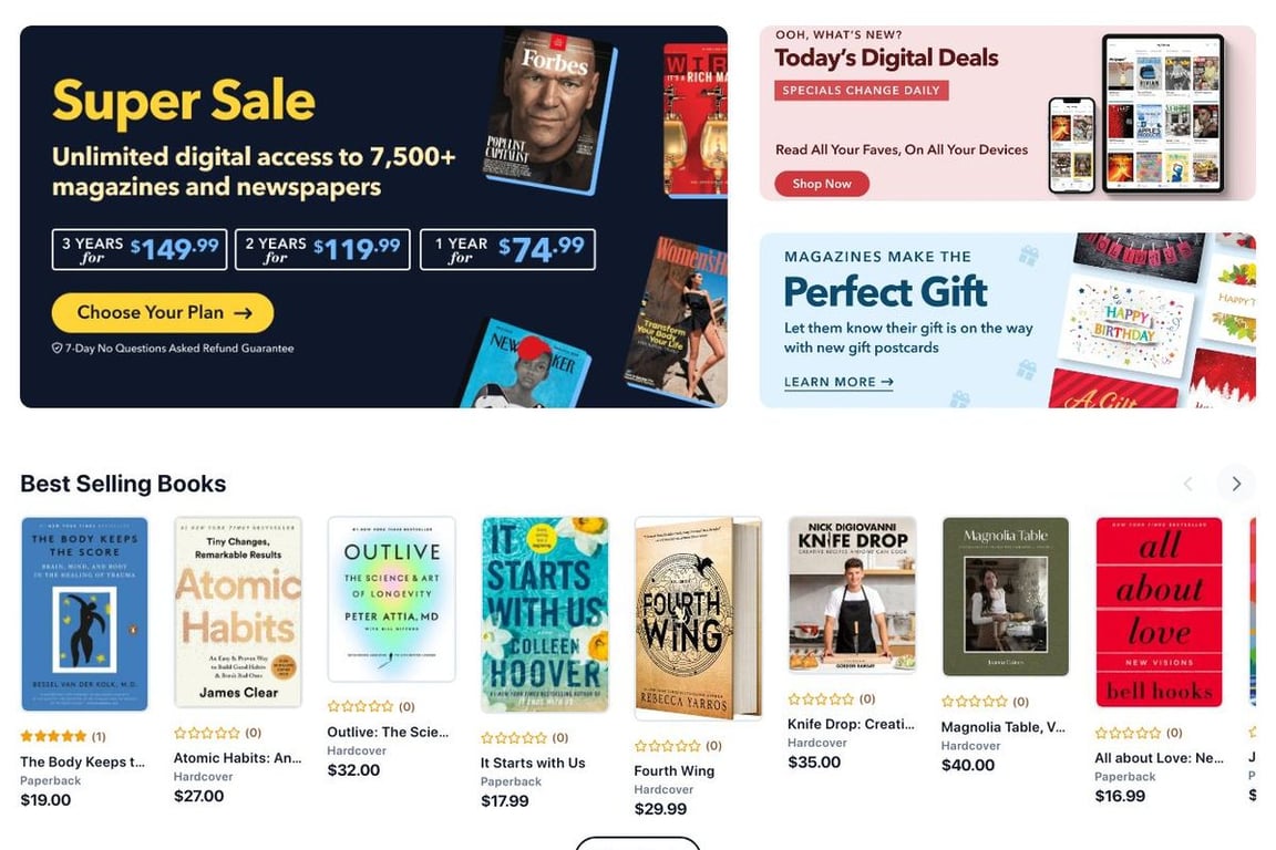 DiscountMags.com homepage
