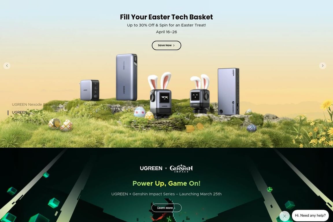 UGREEN homepage