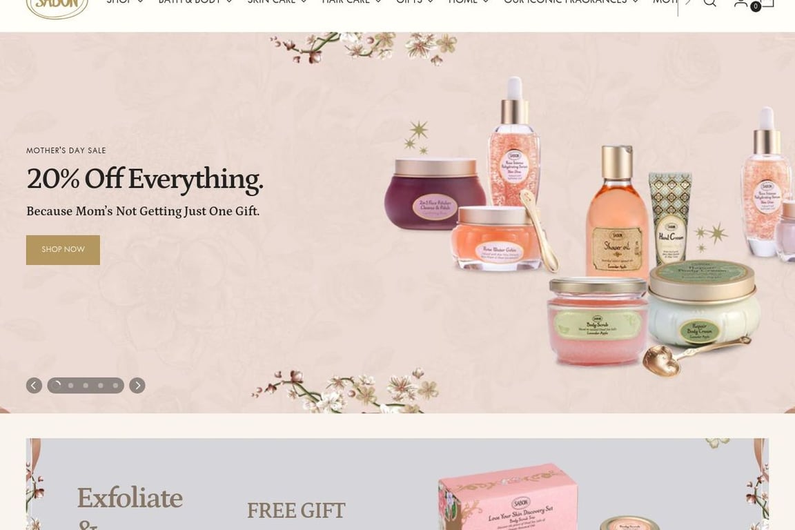 Sabon homepage