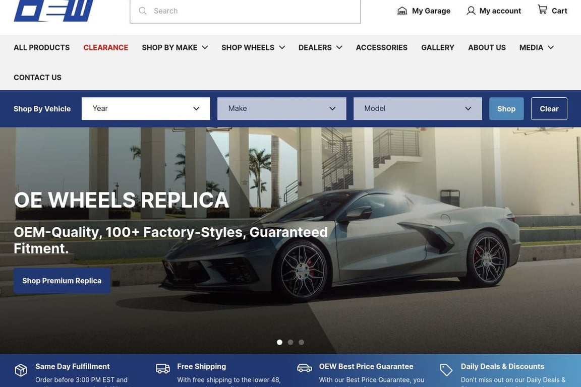 OE Wheels LLC homepage