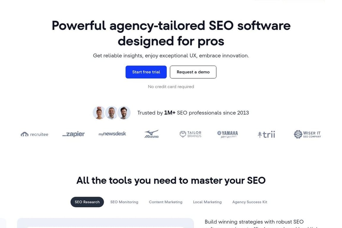 SE Ranking homepage