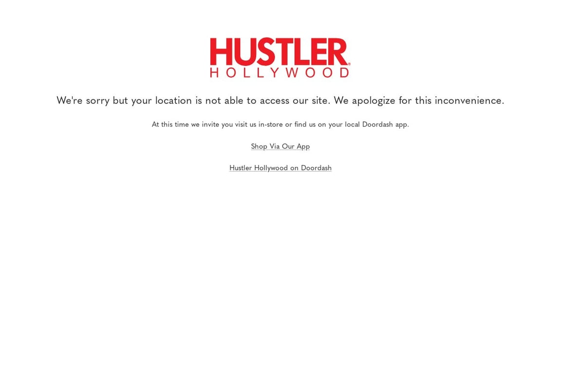 HUSTLER Hollywood homepage