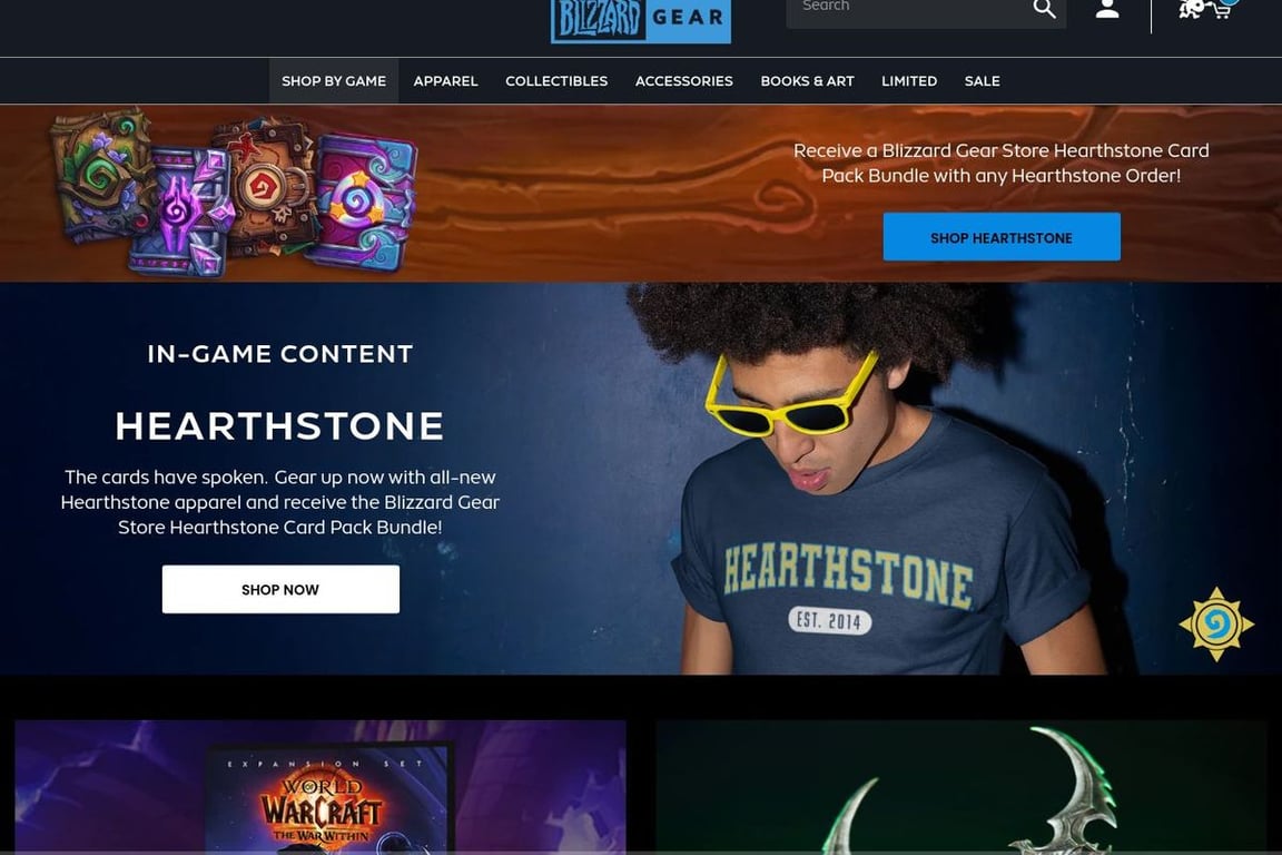 Blizzard Gear Store (US) homepage