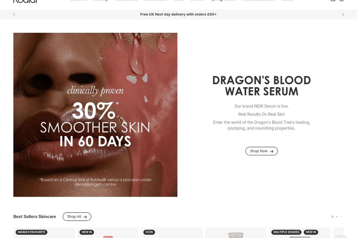 Rodial US homepage
