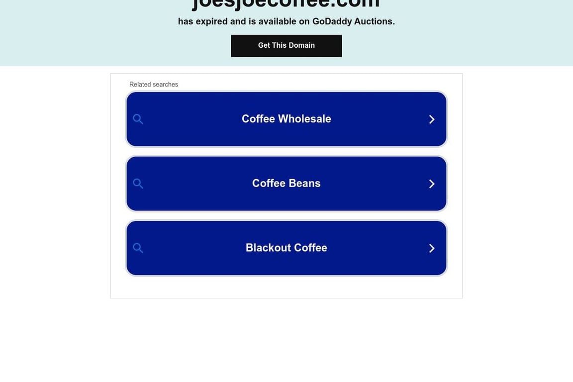 Joe’s Joe homepage