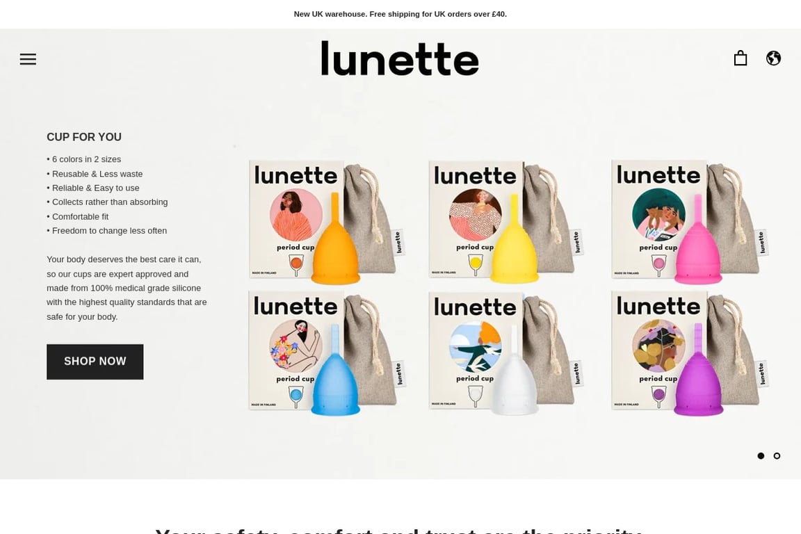 Lunette homepage