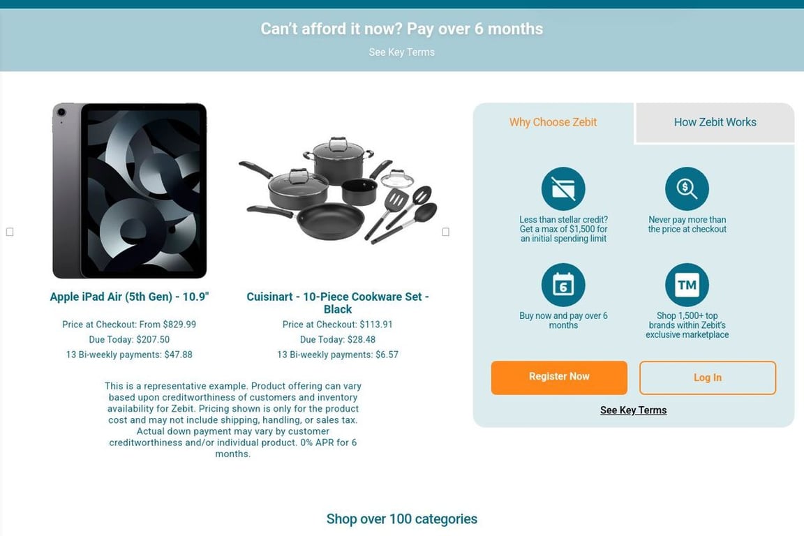 Zebit homepage