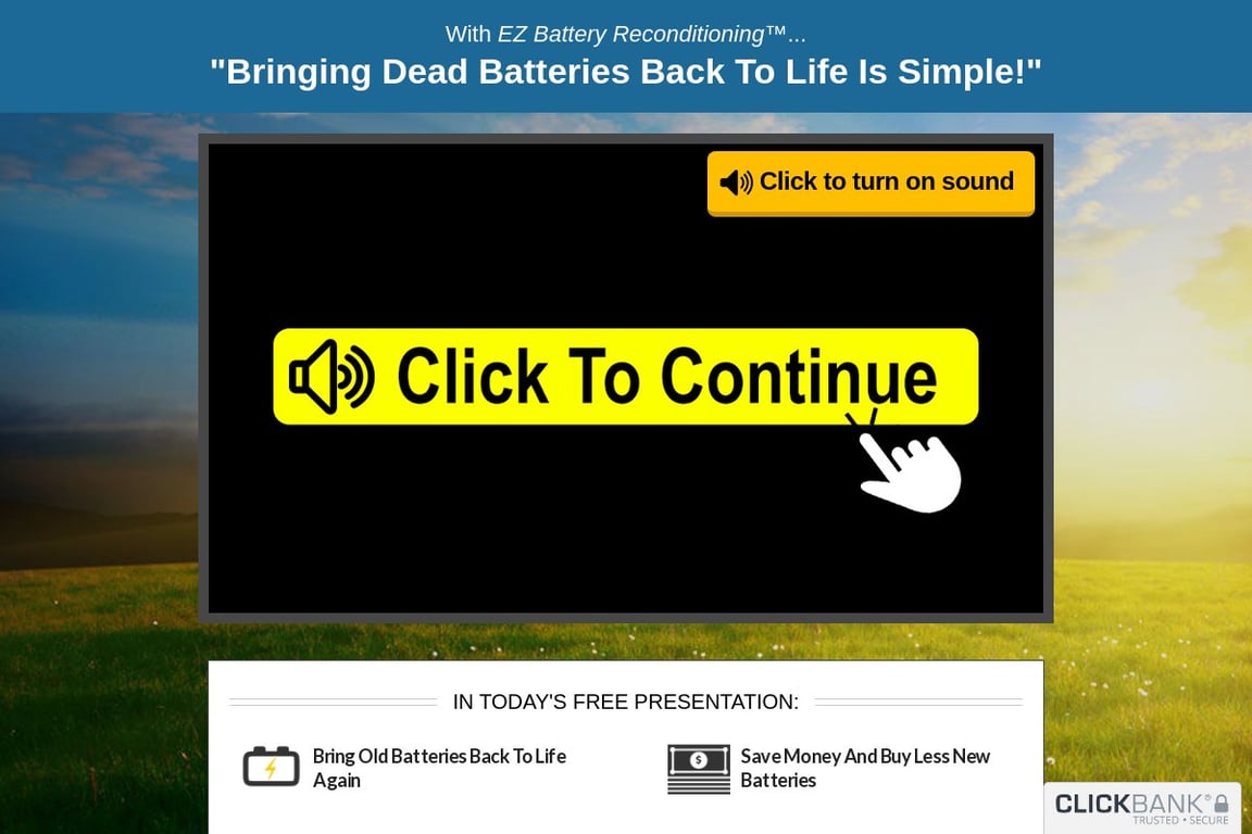 EZ Battery Reconditioning homepage