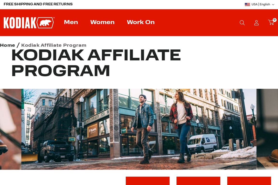 Kodiak affiliate program signup page