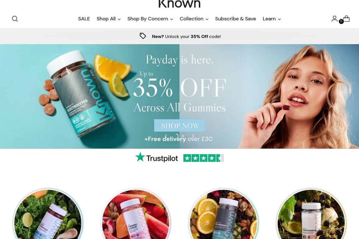 Known Nutrition homepage