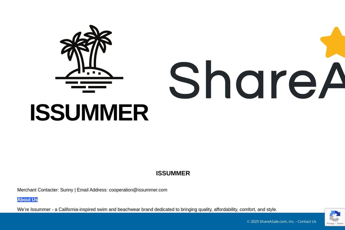 Issummer affiliate program signup page