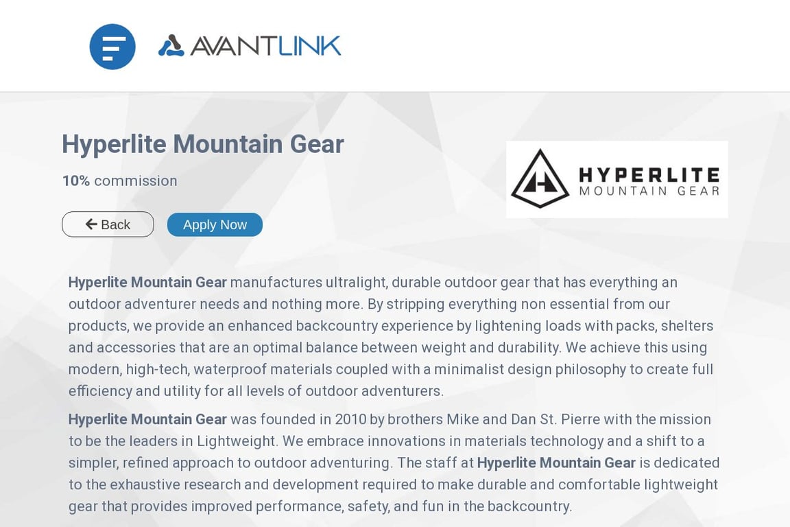 Hyperlite Mountain Gear Affiliate Program: Commission & Program Details ...