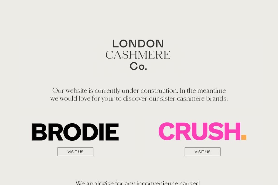 London Cashmere Co. homepage