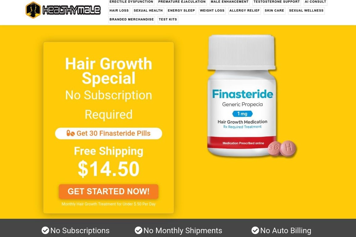 HealthyMale homepage