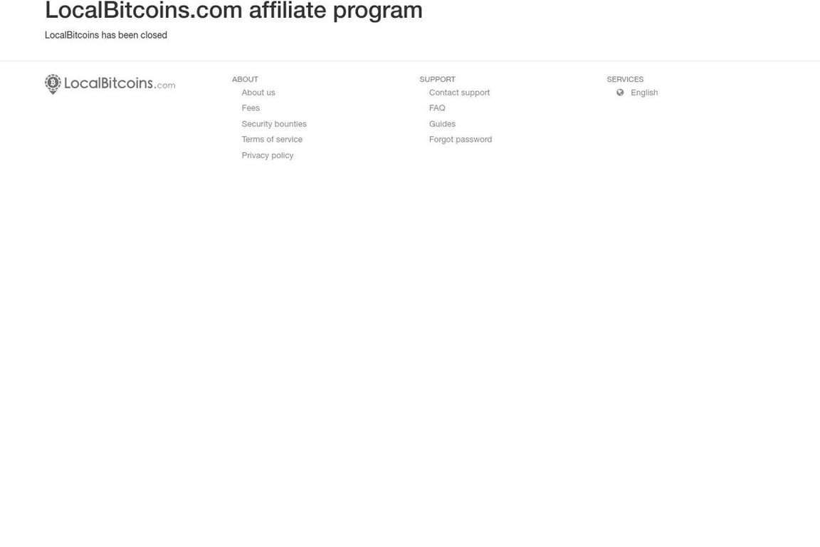 LocalBitcoins.com affiliate program signup page