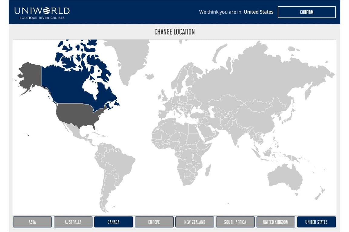 Uniworld homepage