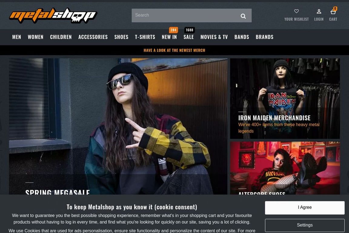 Metalshop homepage