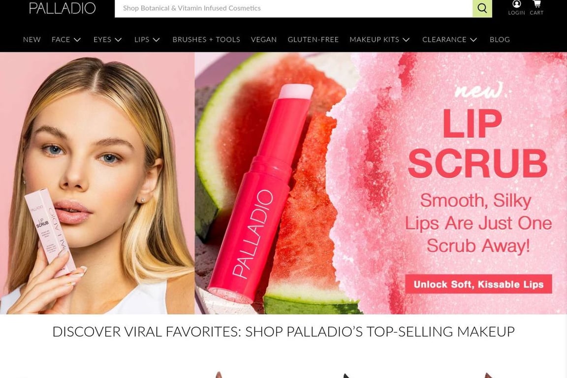 Palladio Beauty homepage