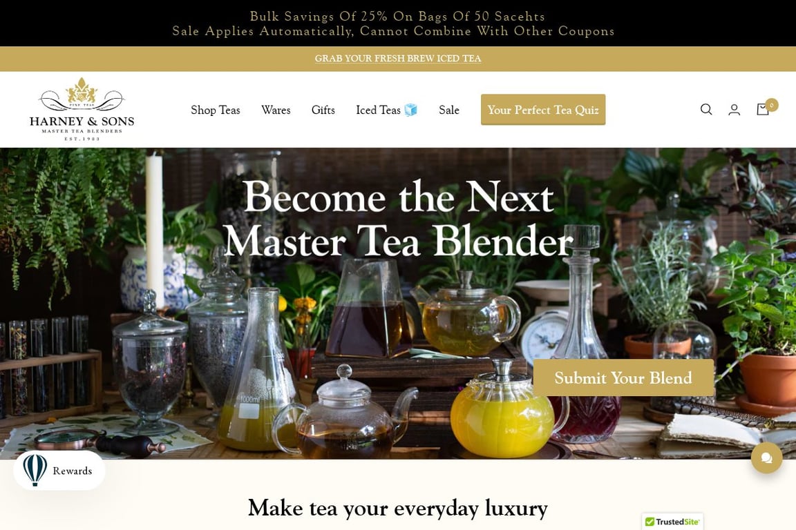 Harney & Sons homepage