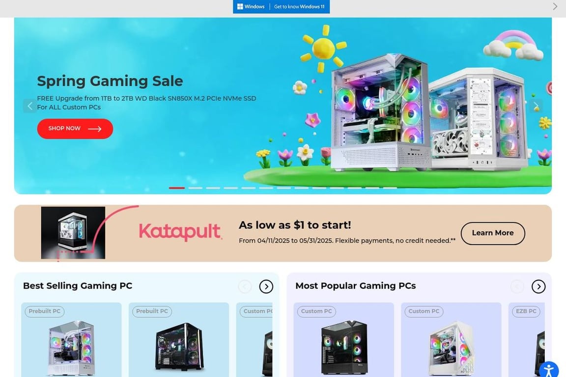 IBuyPower homepage