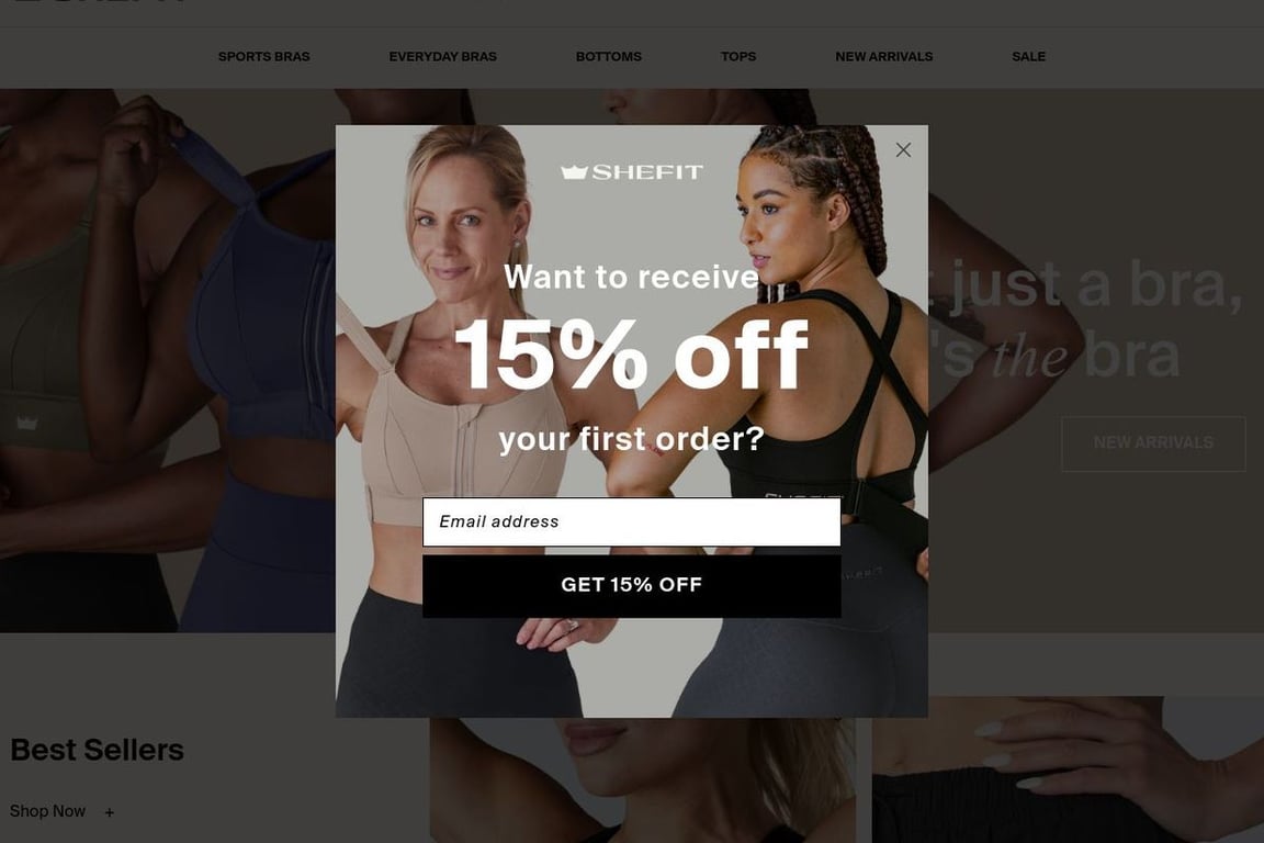 SheFit homepage