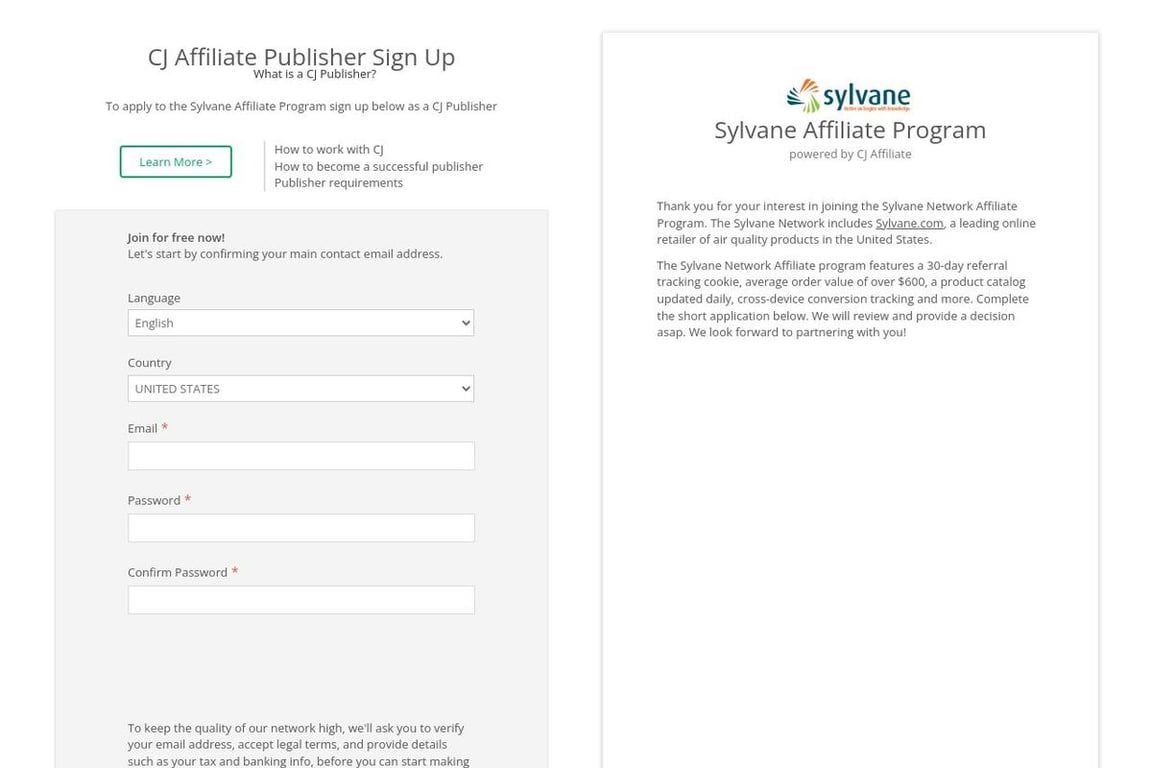 Quench Essentials affiliate program signup page