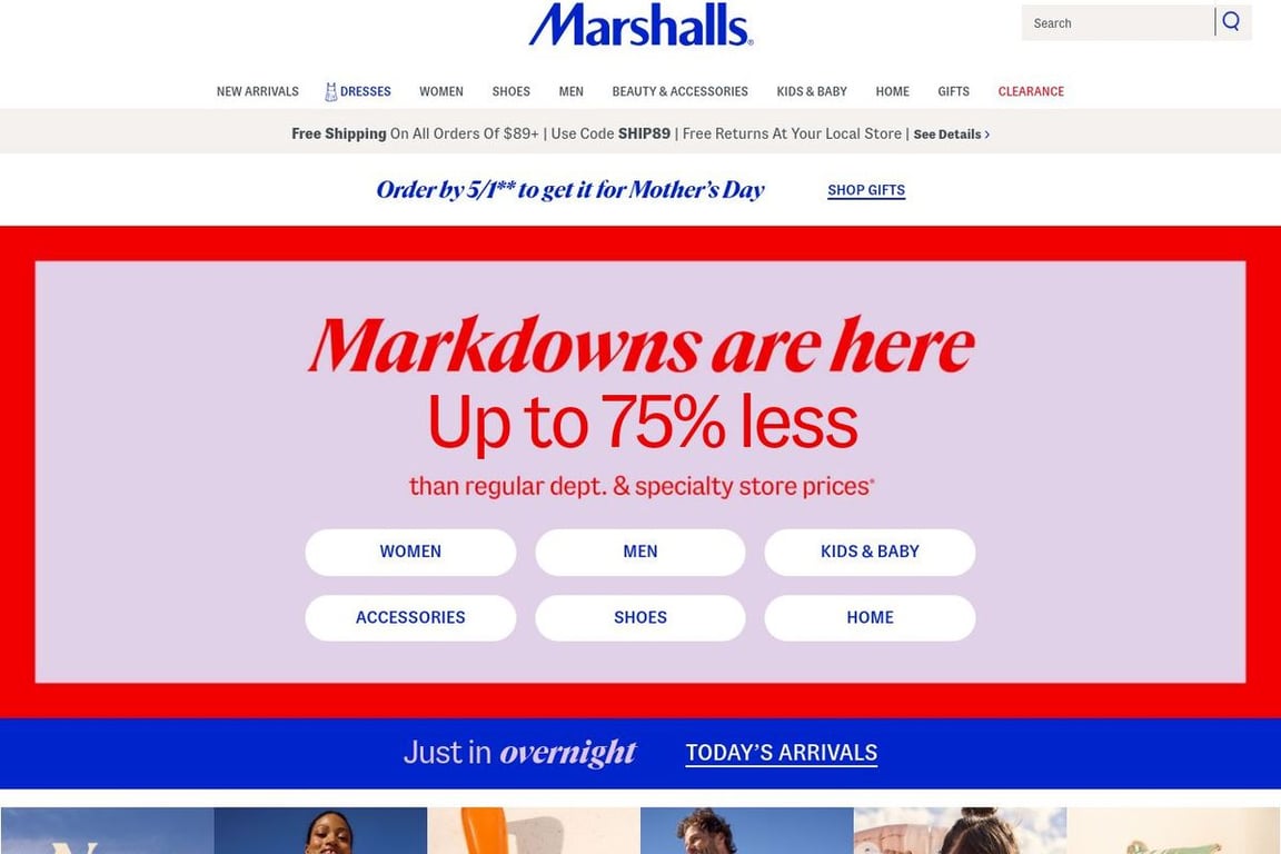 Marshalls homepage