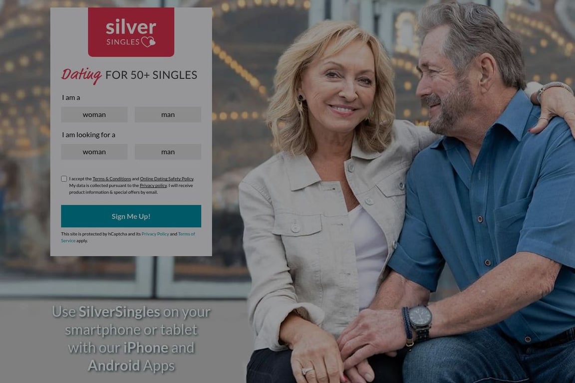 SilverSingles homepage