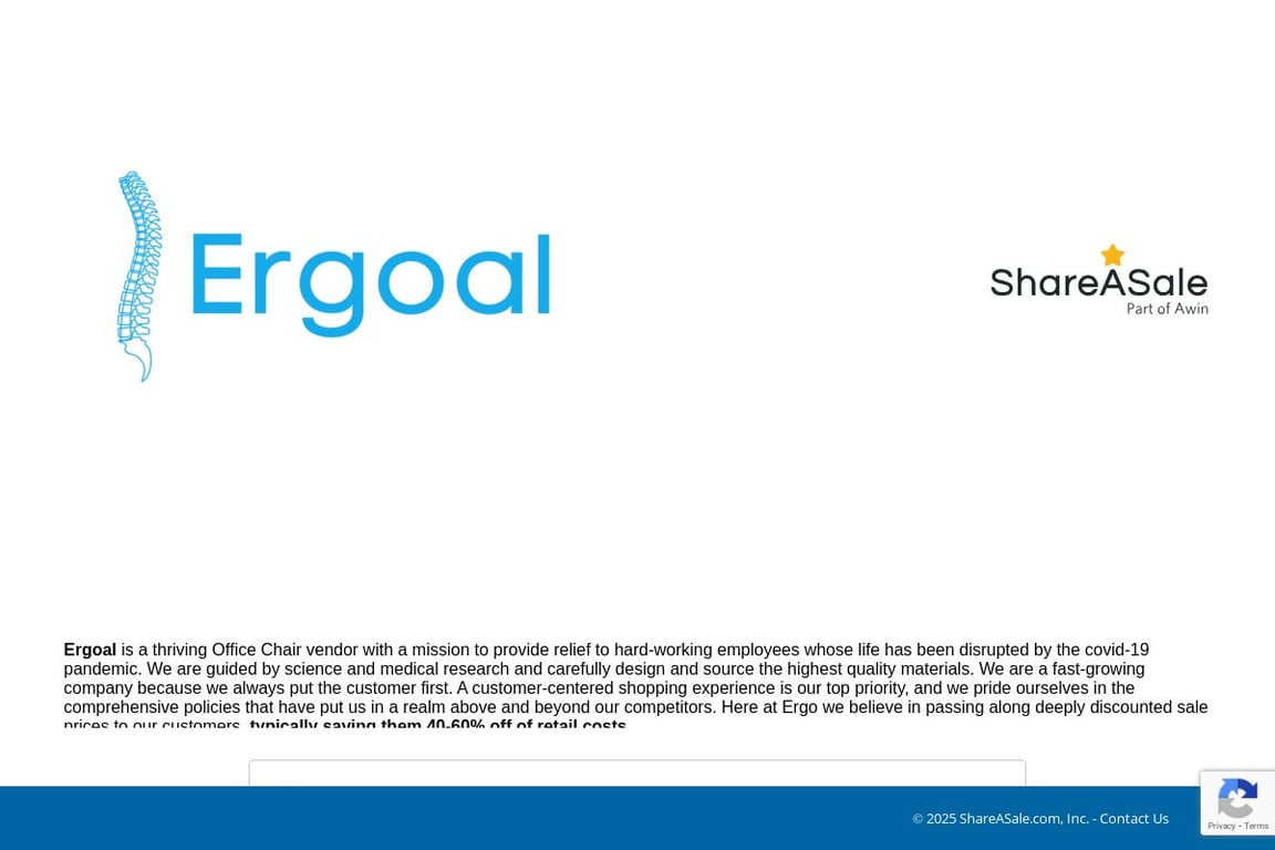 Ergoal affiliate program signup page