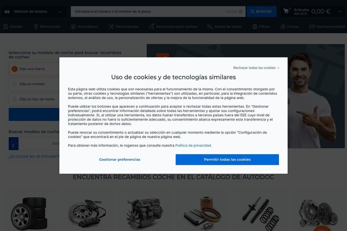 Autodoc ES homepage