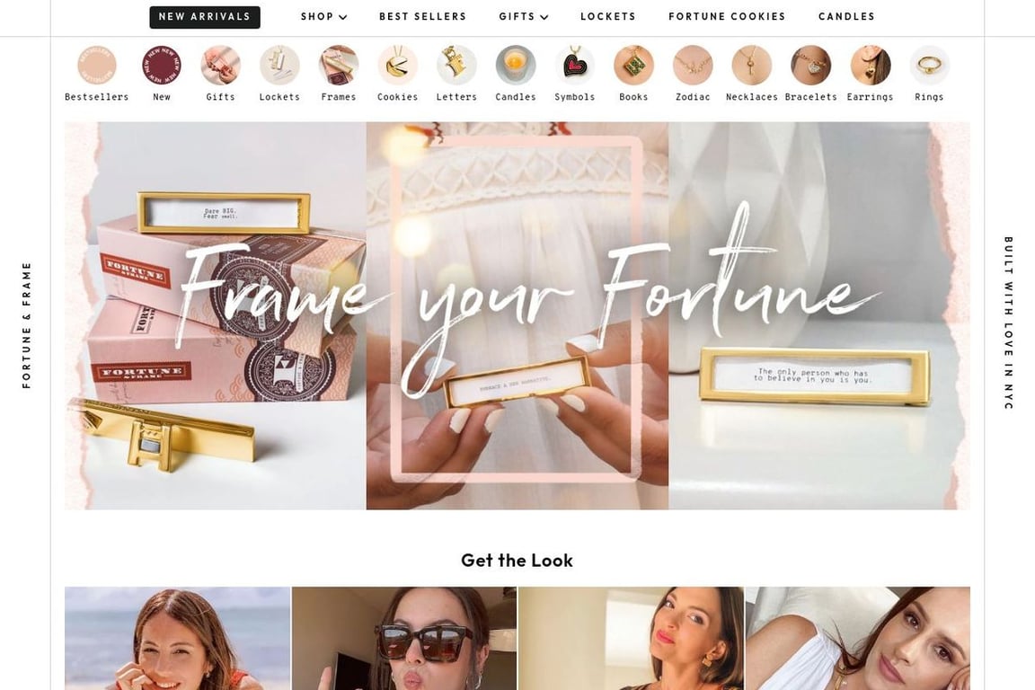 Fortune & Frame homepage