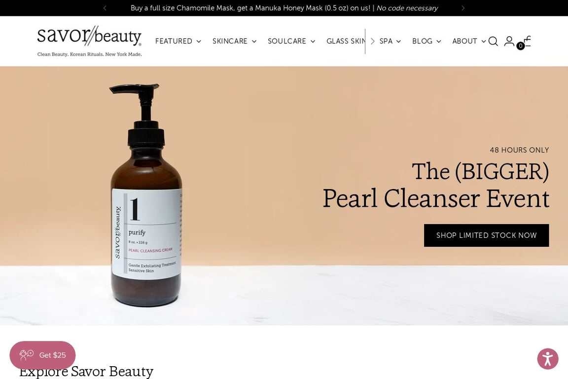 Savor Beauty Inc homepage