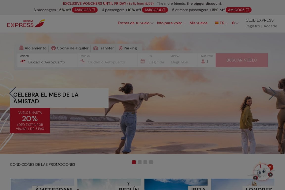 INTERNATIONAL PROGRAM IBERIA EXPRESS homepage