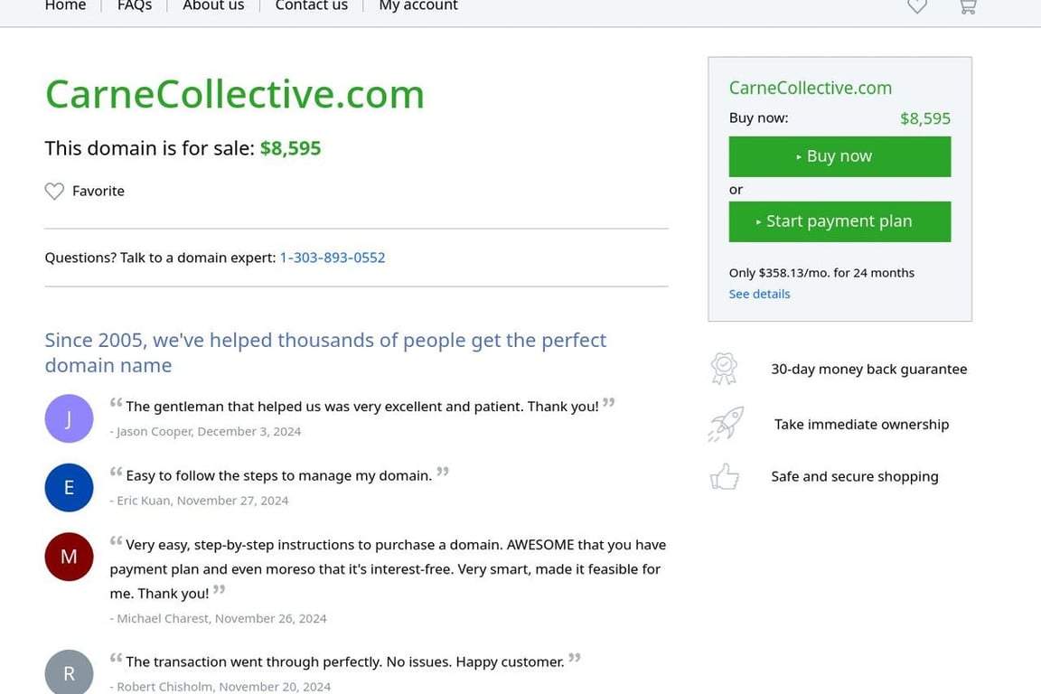 Carne collective homepage