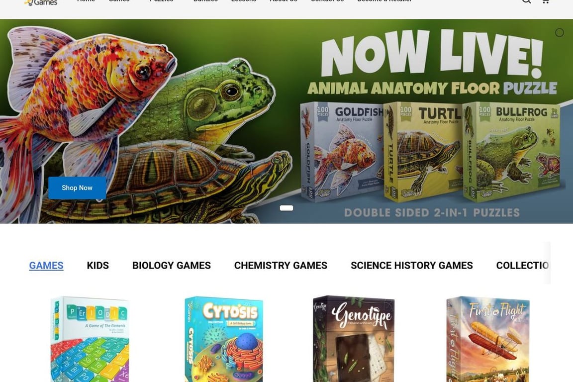 Genius Games homepage